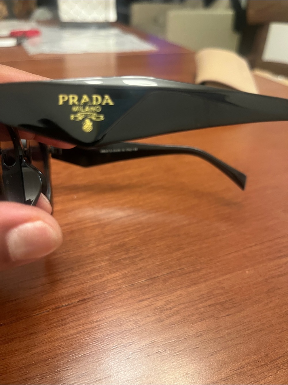 Prada Black Oversized Women's Sunglasses PR15WS - Picture 3 of 9